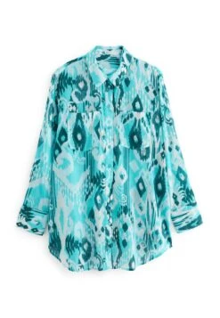 Next Cotton Beach ShirtAccessorio Da SpiaggiaBlue And White Printed Donna Moda Mare NX321E21Y-K11 -Vendite ONLY 05433e6722ec4dfaaf44634b5b8342d7