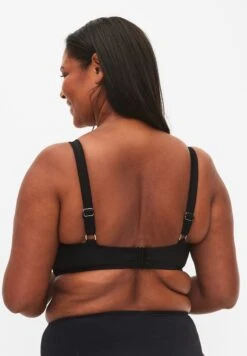 Zizzi Med Draperinger - Bikini Pezzo Sopra - Black -Vendite ONLY 05c35cf1162943358acf23986aa1fa64