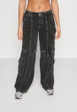 BDG Urban Outfitters Zip OffJeans BaggyWashed Black Donna Jeans QX721N0A5-Q11