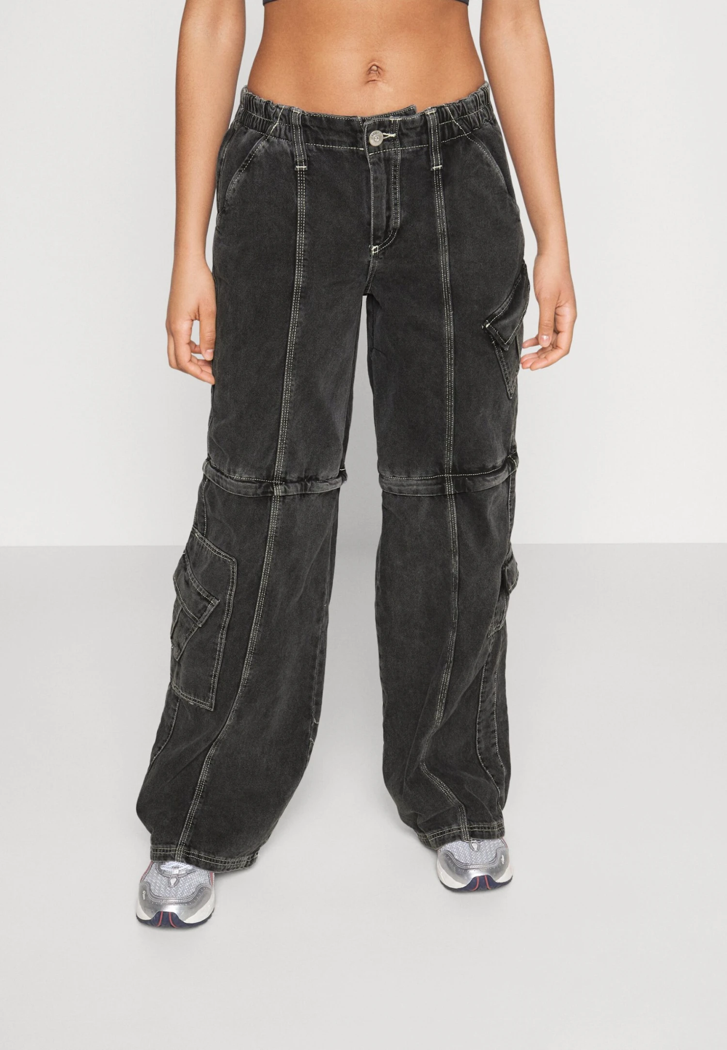 BDG Urban Outfitters Zip OffJeans BaggyWashed Black Donna Jeans QX721N0A5-Q11 3 BDG Urban Outfitters Zip OffJeans BaggyWashed Black Donna Jeans QX721N0A5-Q11