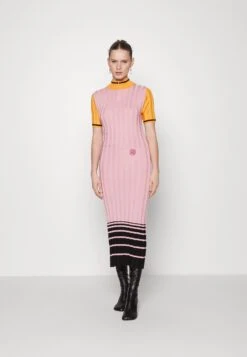 DressAbito In MagliaPink/Orange/Black Donna Vestiti LHX21C003-J11