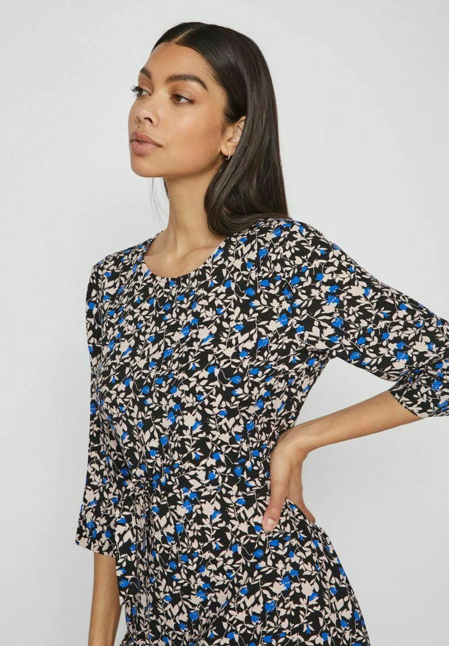 Vila Vicelina O Neck 3/4 DressVestito EstivoLapis Blue Donna Vestiti V1021C3TP-K11 6 Vila Vicelina O Neck 3/4 DressVestito EstivoLapis Blue Donna Vestiti V1021C3TP-K11 - immagine 4