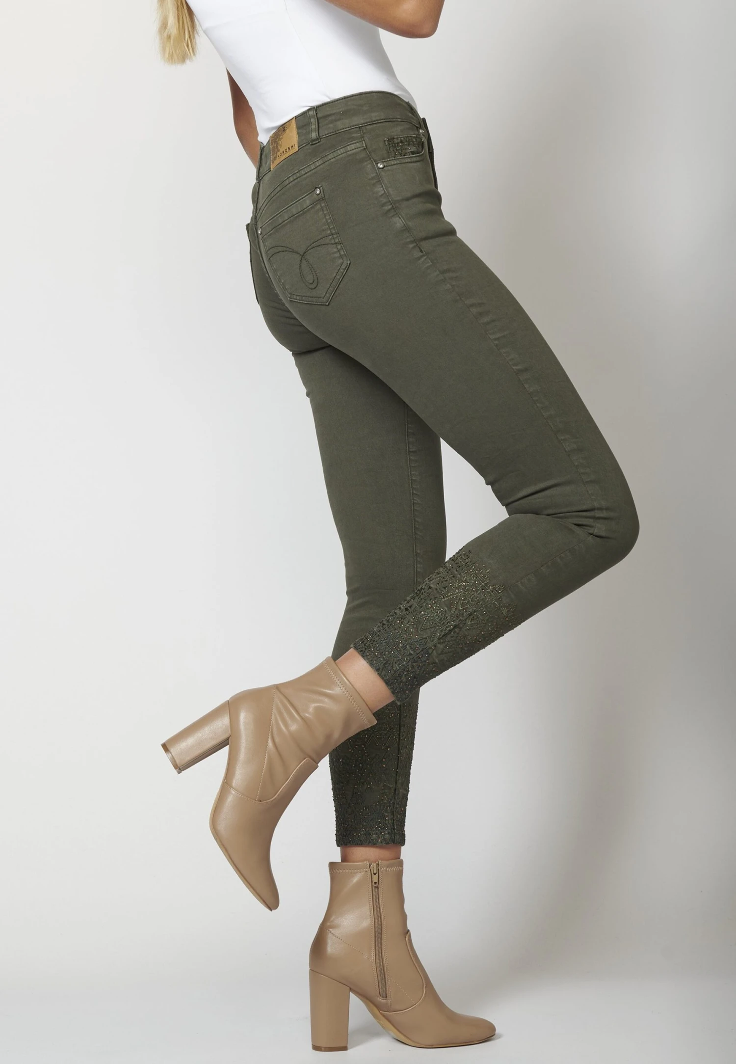 Koroshi LargoJeans Skinny FitKaki Donna Jeans KOL21N03D-N11 5 Koroshi LargoJeans Skinny FitKaki Donna Jeans KOL21N03D-N11 - immagine 3