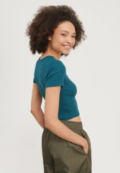 Even&Odd T-Shirt BasicTeal Donna T-shirt E Top EV421D25E-P11 -Vendite ONLY 100466313d554497a6e7d0662aa6c7a7