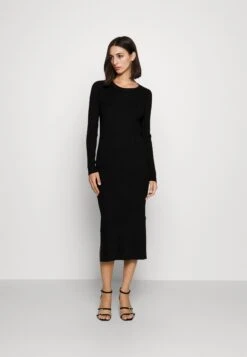 Vero Moda Tall Vmglory Rib Ls O-Neck Calf Dress TllVestito EstivoBlack Donna Vestiti VEB21C0HZ-Q11