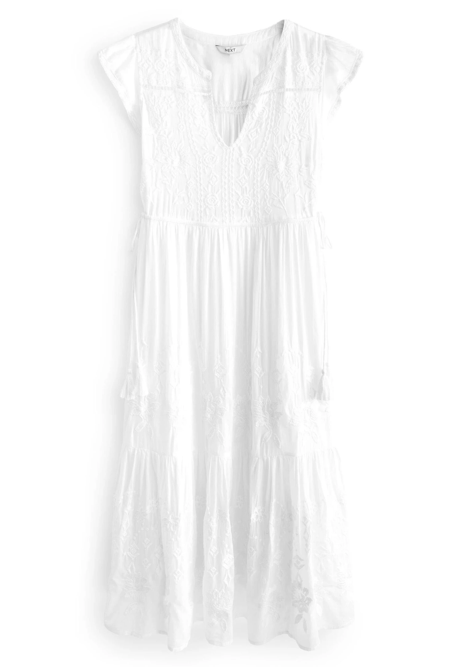 Next Broderie Maxi DressVestito LungoWhite Donna Vestiti NX321C310-A11 3 Next Broderie Maxi DressVestito LungoWhite Donna Vestiti NX321C310-A11