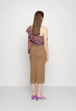 Midi SkirtGonna A TubinoDark Beige Donna Gonne PUG21B003-B11 -Vendite ONLY 1950cbe35c6e4296a7e7e6d29b3b3a09