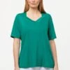 Ulla Popken T-Shirt BasicVert Bleu Donna T-shirt E Top UP121D26X-P11 -Vendite ONLY 20ec4bce4e004ffcbbc7ddfc666f5153
