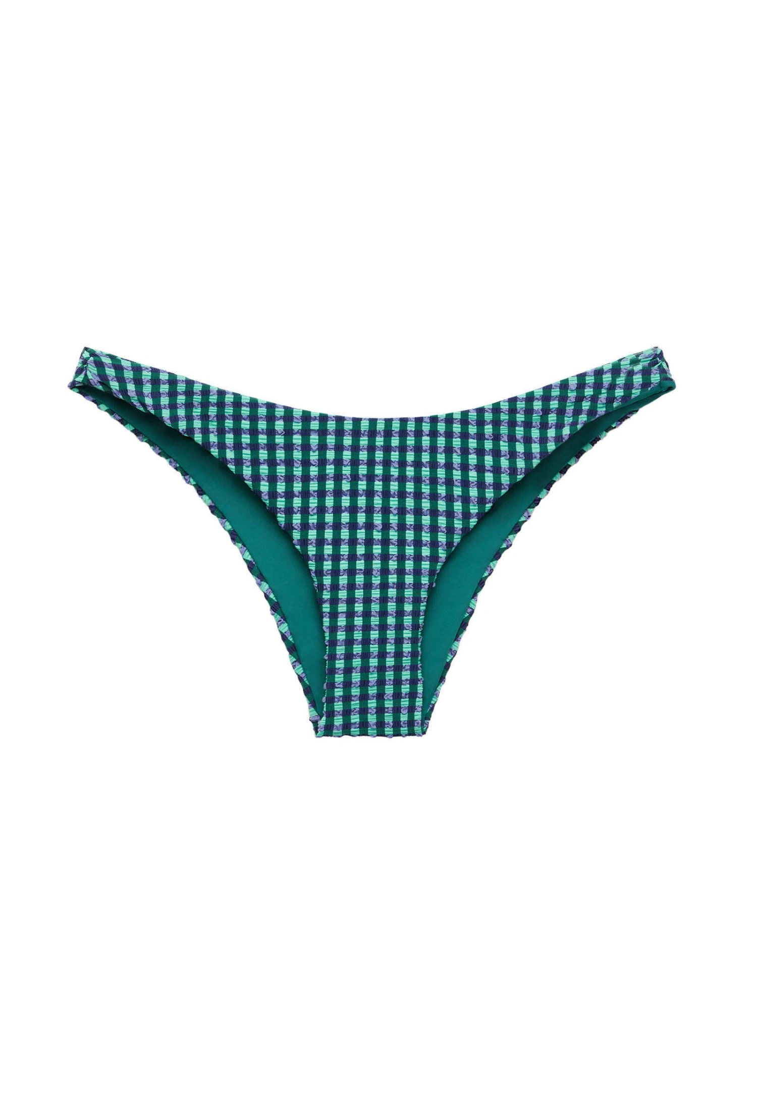 Oysho Gingham U-Cut Mid-Rise - Bikini Pezzo Sotto - Blue 8 Oysho Gingham U-Cut Mid-Rise - Bikini Pezzo Sotto - Blue - immagine 6