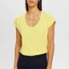 Edc By Esprit Mit U BootausschnittT-Shirt BasicLight Yellow Donna T-shirt E Top ED121D1UZ-E11 -Vendite ONLY 268cfb6ad7974d539aa150d8d54c692c