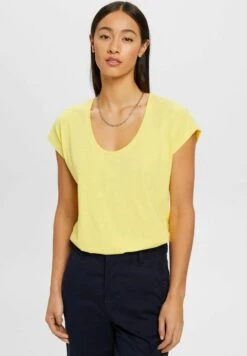 Edc By Esprit Mit U BootausschnittT-Shirt BasicLight Yellow Donna T-shirt E Top ED121D1UZ-E11