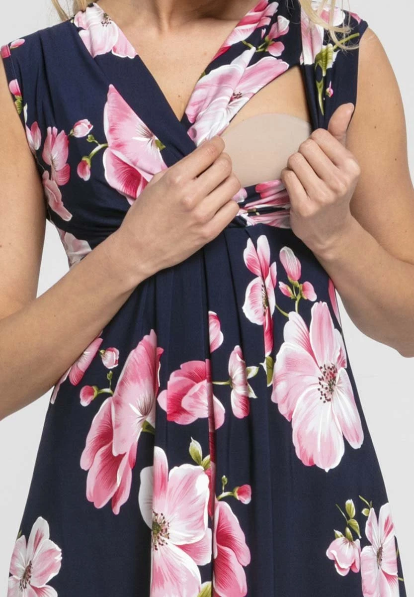 Vestito EstivoDark Blue Pink Green Donna Vestiti CBS29F01E-K17 6 Vestito EstivoDark Blue Pink Green Donna Vestiti CBS29F01E-K17 - immagine 4