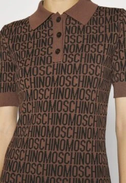 MOSCHINO Logo DressTubinoFantasy Brown Donna Vestiti 6MO21C067-O11 -Vendite ONLY 2830c4d587a64187a18ce6c901856a2d
