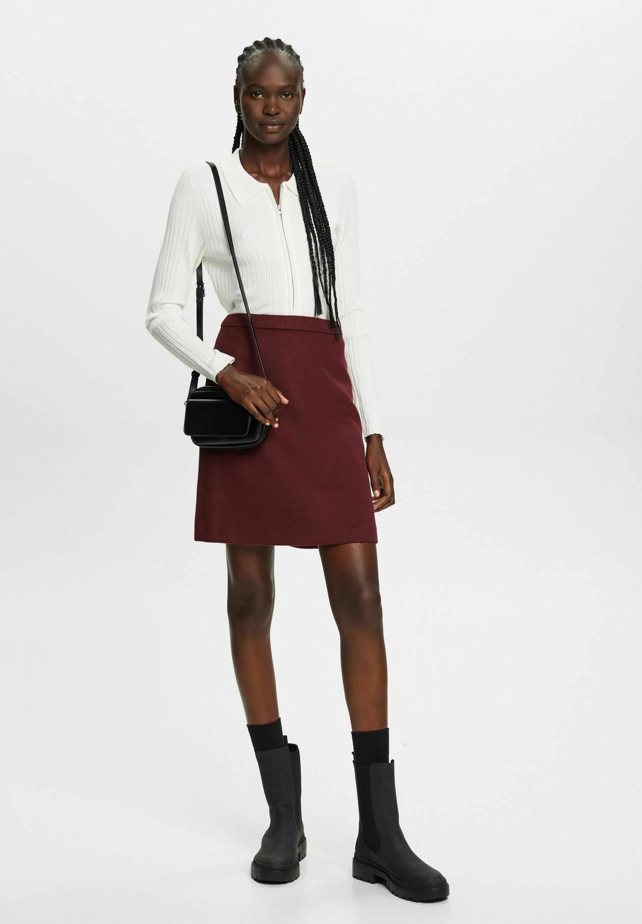 ESPRIT Regular Fit - Minigonna - Aubergine 4 ESPRIT Regular Fit - Minigonna - Aubergine - immagine 2