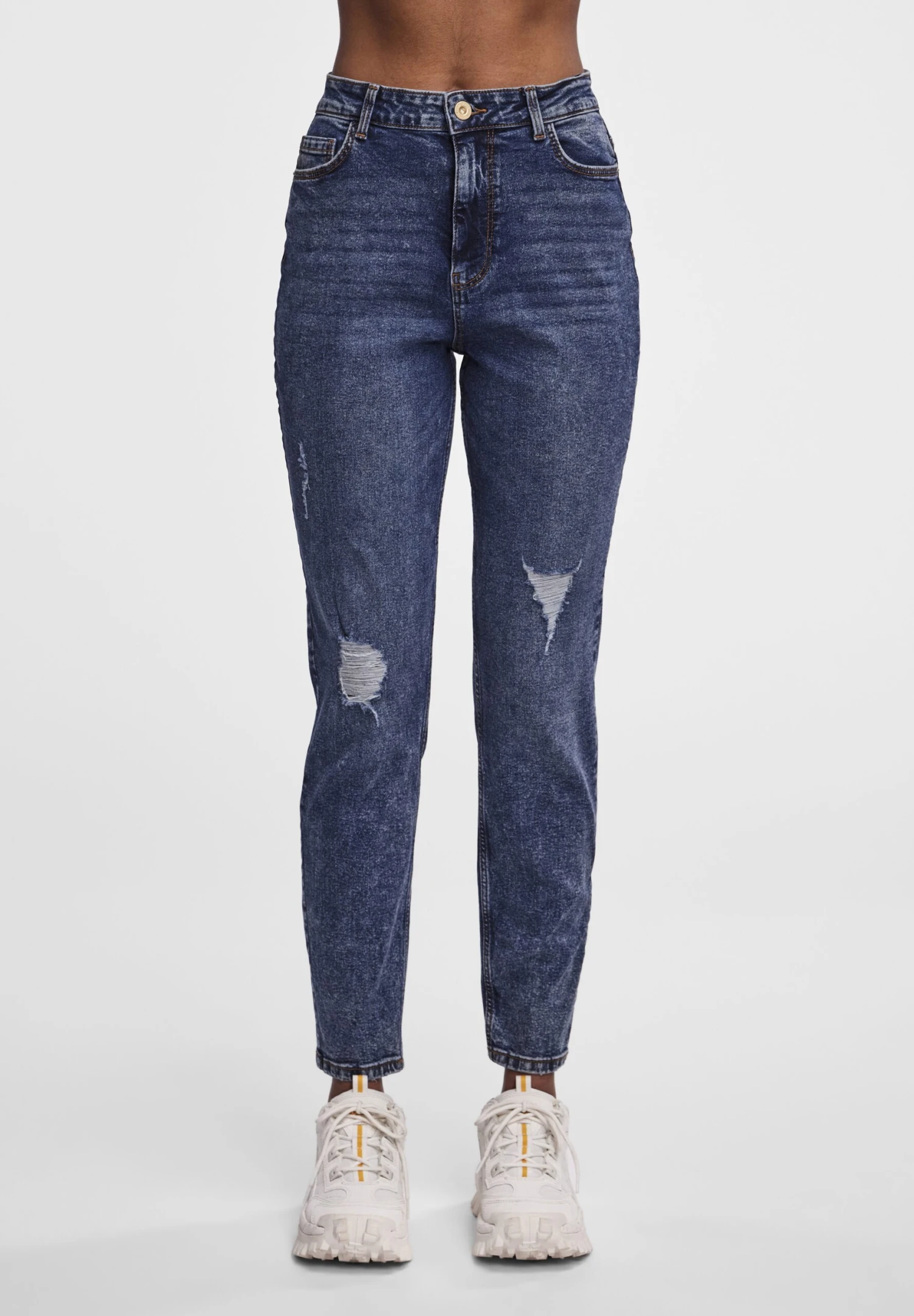 Pieces Pckesia Mom DestroyJeans BaggyMedium Blue Denim Donna Jeans PE321N0A3-K11 7 Pieces Pckesia Mom DestroyJeans BaggyMedium Blue Denim Donna Jeans PE321N0A3-K11 - immagine 5