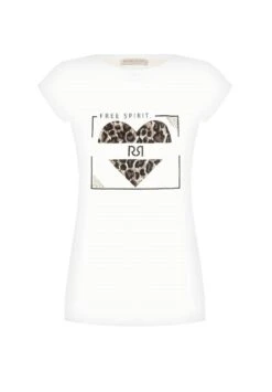 Rinascimento Cuore AnimalierT-Shirt Con StampaBianco Donna T-shirt E Top RI821D020-A11