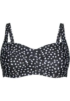 Zizzi Bedrucktes Bikini Pezzo SopraBlack White Dot Donna Moda Mare Z1781J03I-Q11