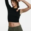 Stradivarius Asymmetric Seamless With Double Strap DetailMaglietta A Manica LungaBlack Donna T-shirt E Top STH21D1H9-Q11 2 Stradivarius Asymmetric Seamless With Double Strap DetailMaglietta A Manica LungaBlack Donna T-shirt E Top STH21D1H9-Q11 -Vendite ONLY 34cc80be562e4900bc6d6d016d3494fb