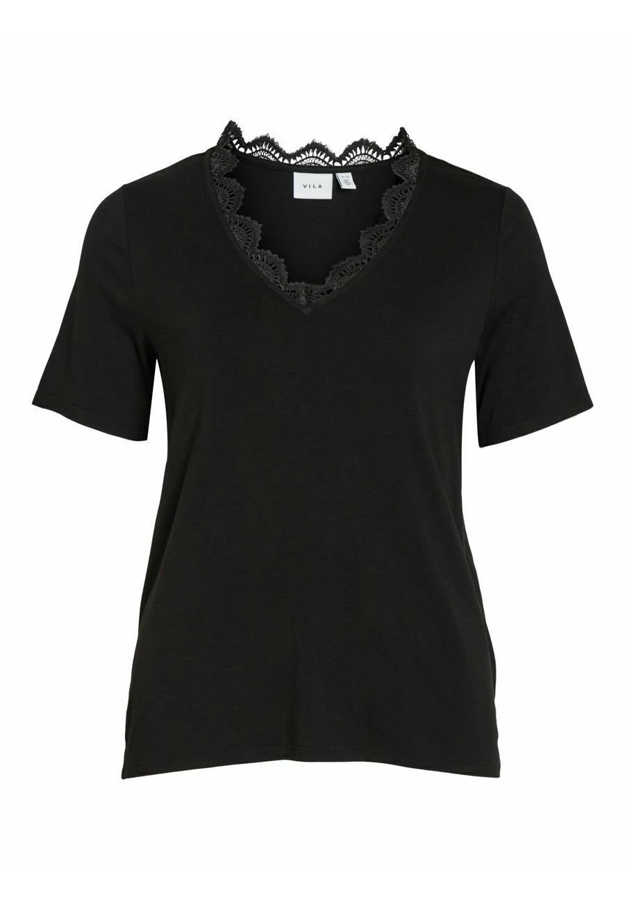 Vila Mit Kurzen Ärmeln V-AusschnittT-Shirt Con StampaBlack Donna T-shirt E Top V1021D1ER-Q11 8 Vila Mit Kurzen Ärmeln V-AusschnittT-Shirt Con StampaBlack Donna T-shirt E Top V1021D1ER-Q11 - immagine 6
