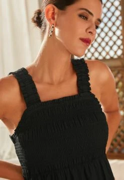 Next Cotton Maxi Shirred DressVestito EstivoBlack Donna Vestiti NX321C38U-Q13 -Vendite ONLY 39a9b9d89f204b6b9532293a175d33b6