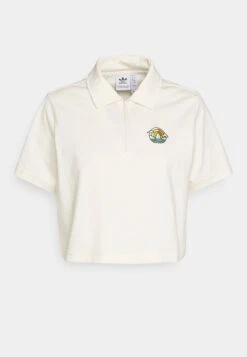 Adidas Originals Cropped PoloWhite Donna T-shirt E Top AD121D1QK-A11 -Vendite ONLY 3a449b99ec6f455bbde71da94bbb93cb