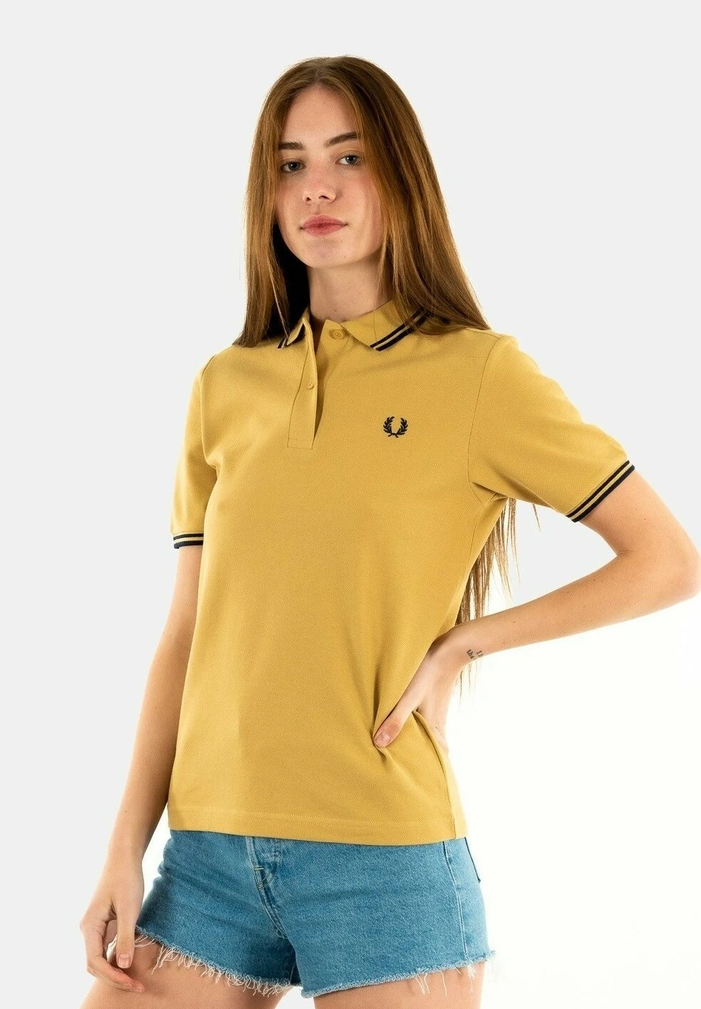 Fred Perry PoloJaune Donna T-shirt E Top FR821D004-E11 3 Fred Perry PoloJaune Donna T-shirt E Top FR821D004-E11