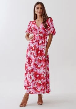 Tussah Abbie- Vestito Lungo - Floral Watercolour