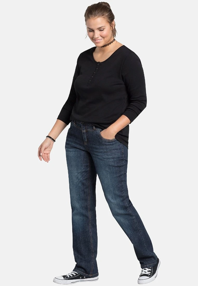 Sheego LanaJeans BootcutDark Blue Denim Donna Jeans SHI21N000-K13 4 Sheego LanaJeans BootcutDark Blue Denim Donna Jeans SHI21N000-K13 - immagine 2