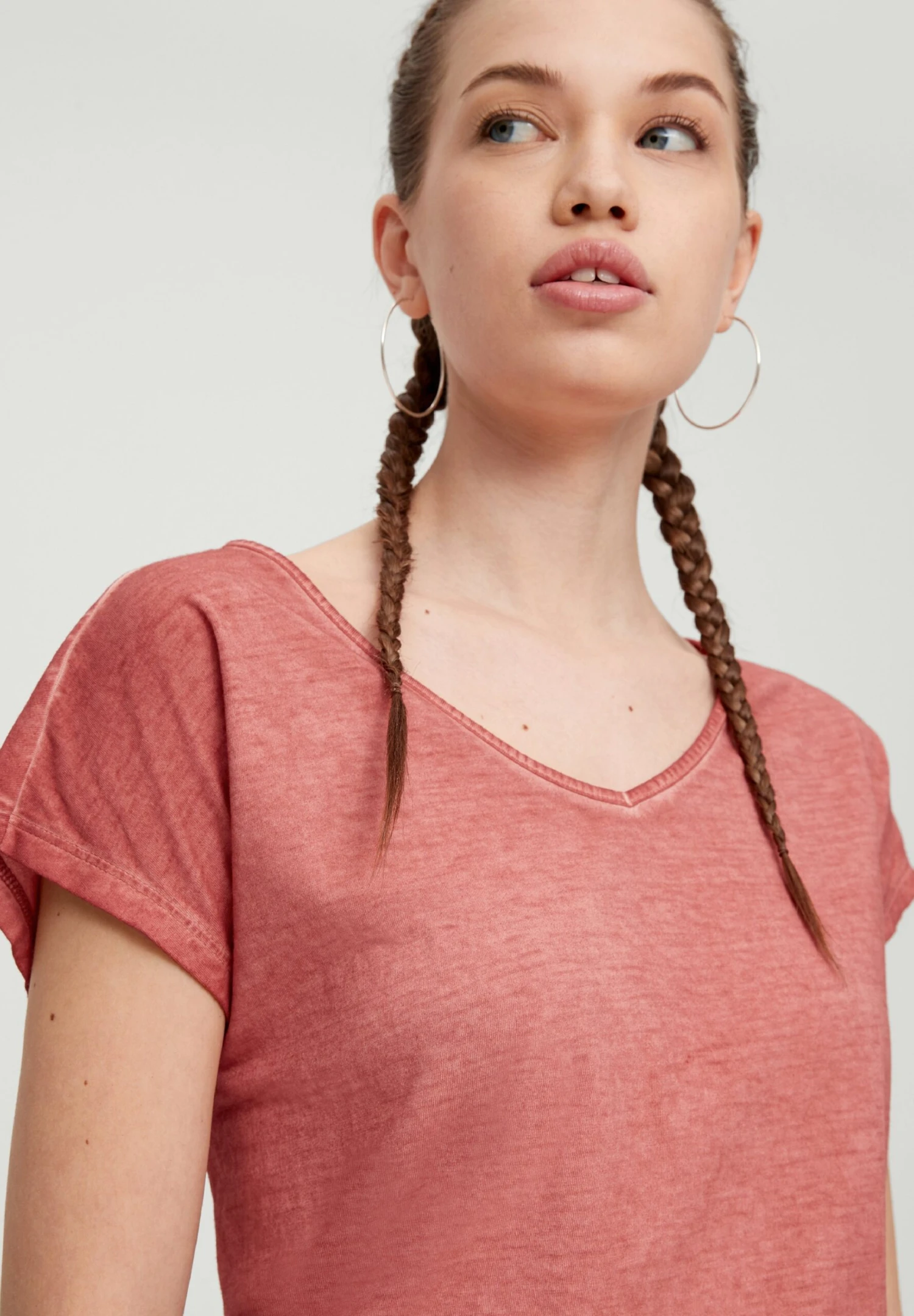 QS By S.Oliver À Effet Teint En Pièce - T-Shirt Basic - Papaya 6 QS By S.Oliver À Effet Teint En Pièce - T-Shirt Basic - Papaya - immagine 4