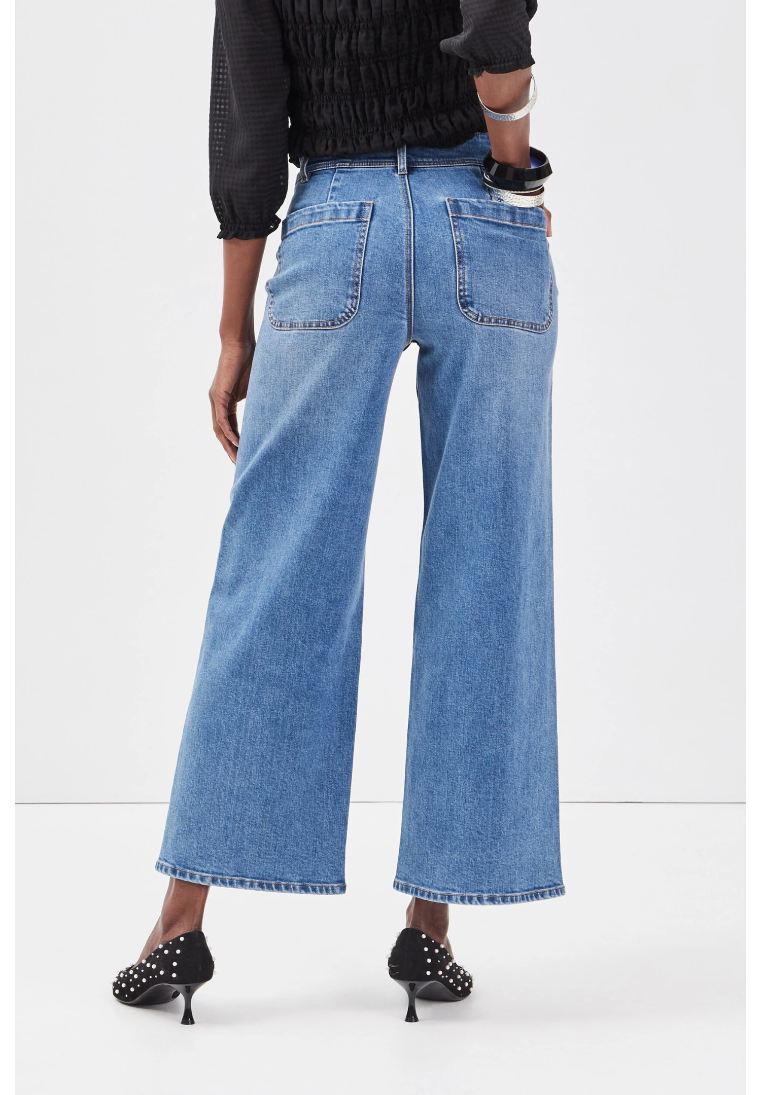 Mit Weitem Bein - Jeans A Zampa - Denim Double Stone 4 Mit Weitem Bein - Jeans A Zampa - Denim Double Stone - immagine 3