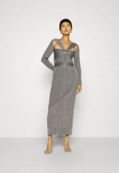 HERVE LEGER Draped GownVestito EleganteMetallic Gunmetal Donna Vestiti HL421C08V-C11 13 HERVE LEGER Draped GownVestito EleganteMetallic Gunmetal Donna Vestiti HL421C08V-C11 -Vendite ONLY 57b8f608d06f4c9e822f25d44a0d989e