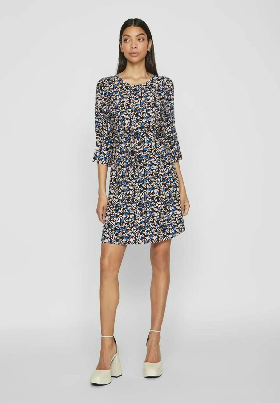 Vila Vicelina O Neck 3/4 DressVestito EstivoLapis Blue Donna Vestiti V1021C3TP-K11 3 Vila Vicelina O Neck 3/4 DressVestito EstivoLapis Blue Donna Vestiti V1021C3TP-K11