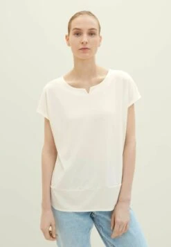 Tom Tailor T-Shirt BasicWhisper White Donna T-shirt E Top TO221D1II-A11