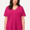 Ulla Popken T-Shirt Con StampaFuchsia Roze Donna T-shirt E Top UP121D2DU-J11