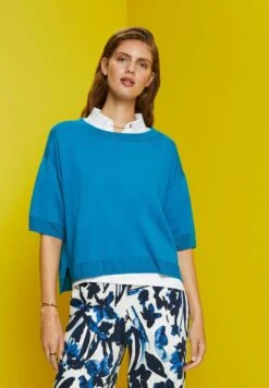 ESPRIT T-Shirt BasicDark Turquoise Donna T-shirt E Top ES121I1GV-K11 15 ESPRIT T-Shirt BasicDark Turquoise Donna T-shirt E Top ES121I1GV-K11 -Vendite ONLY 606ca0780ce747459608080b88f935dd