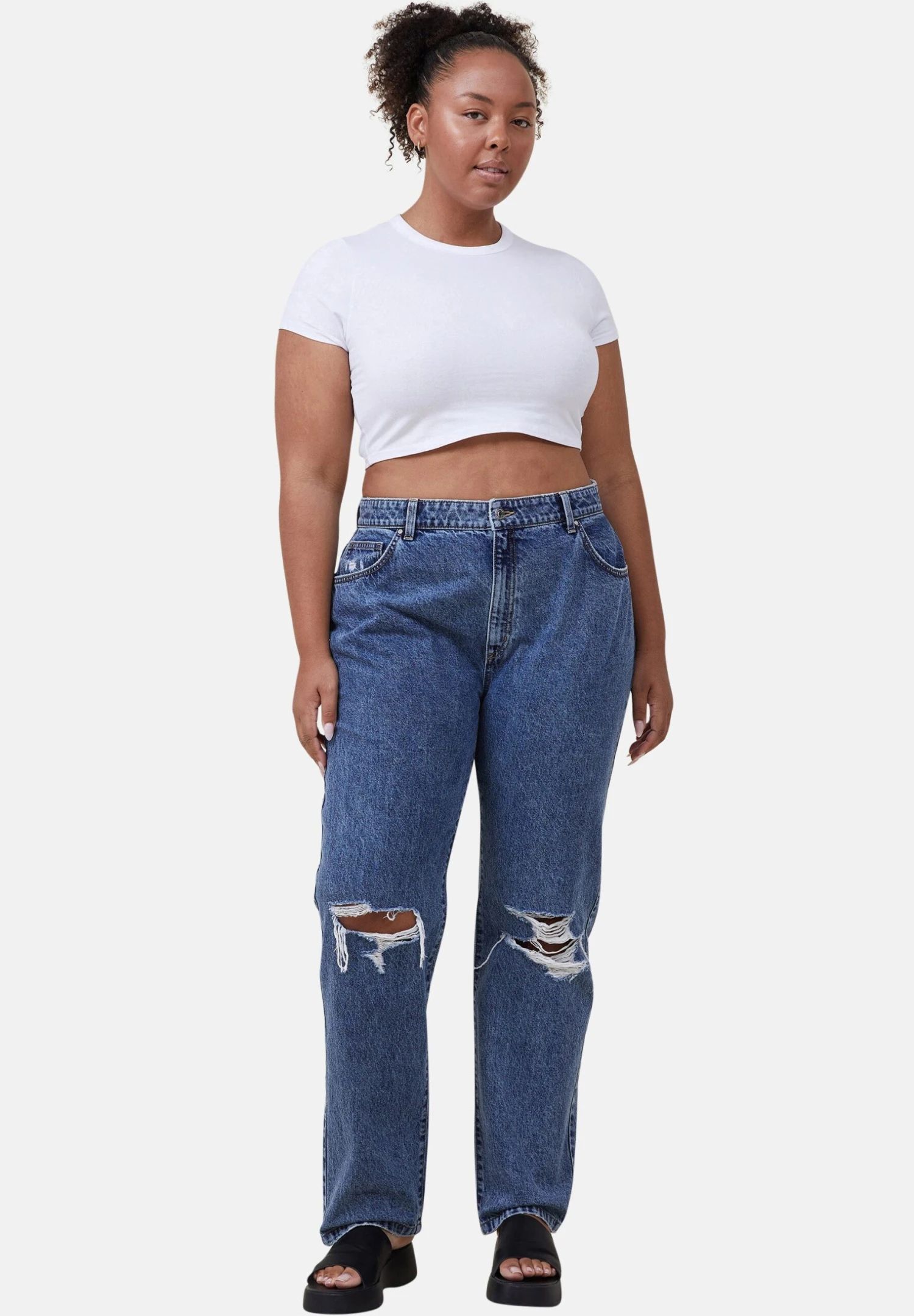 COTTON ON The Long Features A High Waist That Holds You In AJeans A SigarettaHarbour Blue Rip Donna Jeans C1Q21N024-K11 4 COTTON ON The Long Features A High Waist That Holds You In AJeans A SigarettaHarbour Blue Rip Donna Jeans C1Q21N024-K11 - immagine 2