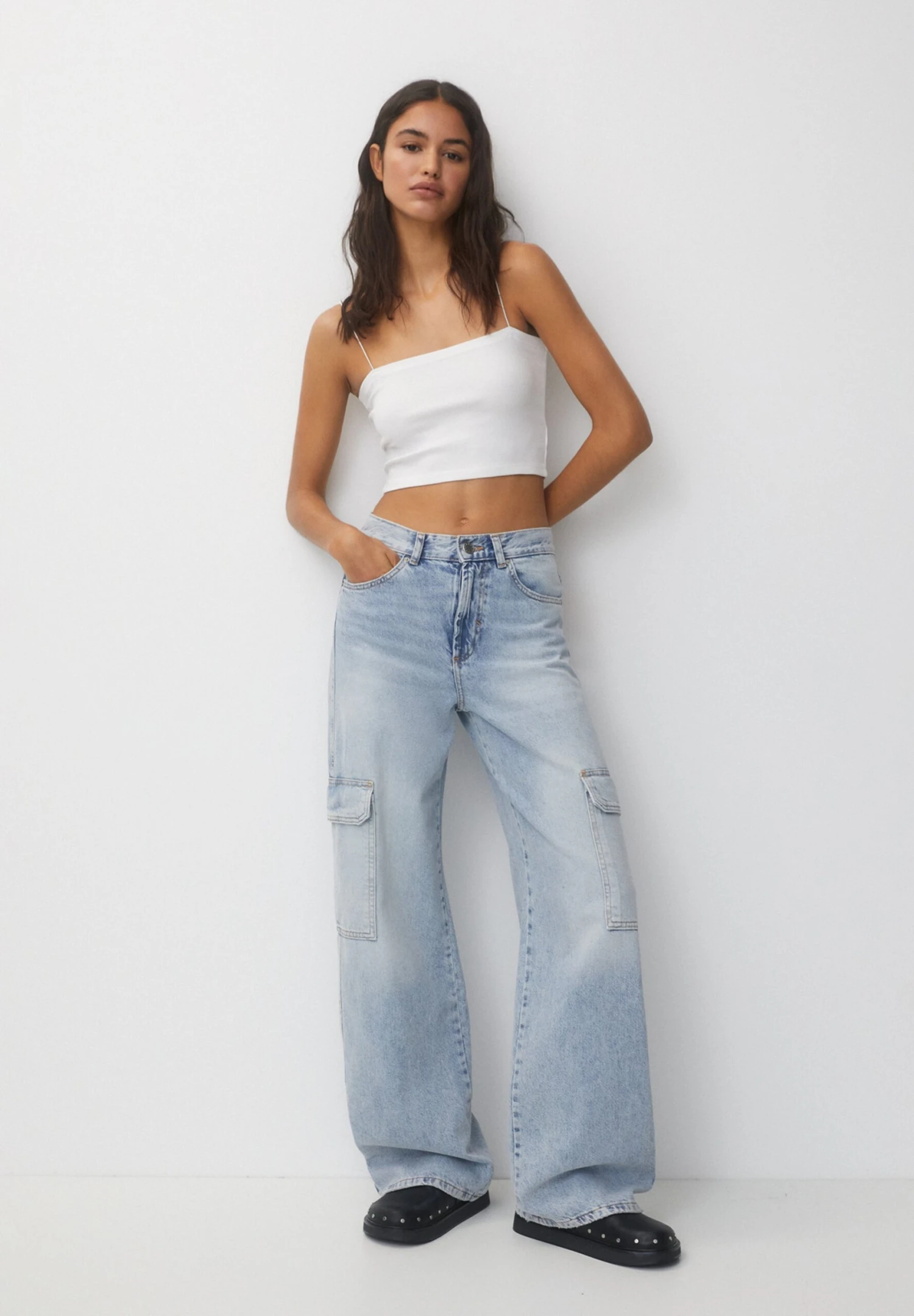 PULL & BEAR Jeans A SigarettaBlue Denim Donna Jeans PUC21N0M0-K11 4 PULL & BEAR Jeans A SigarettaBlue Denim Donna Jeans PUC21N0M0-K11 - immagine 2