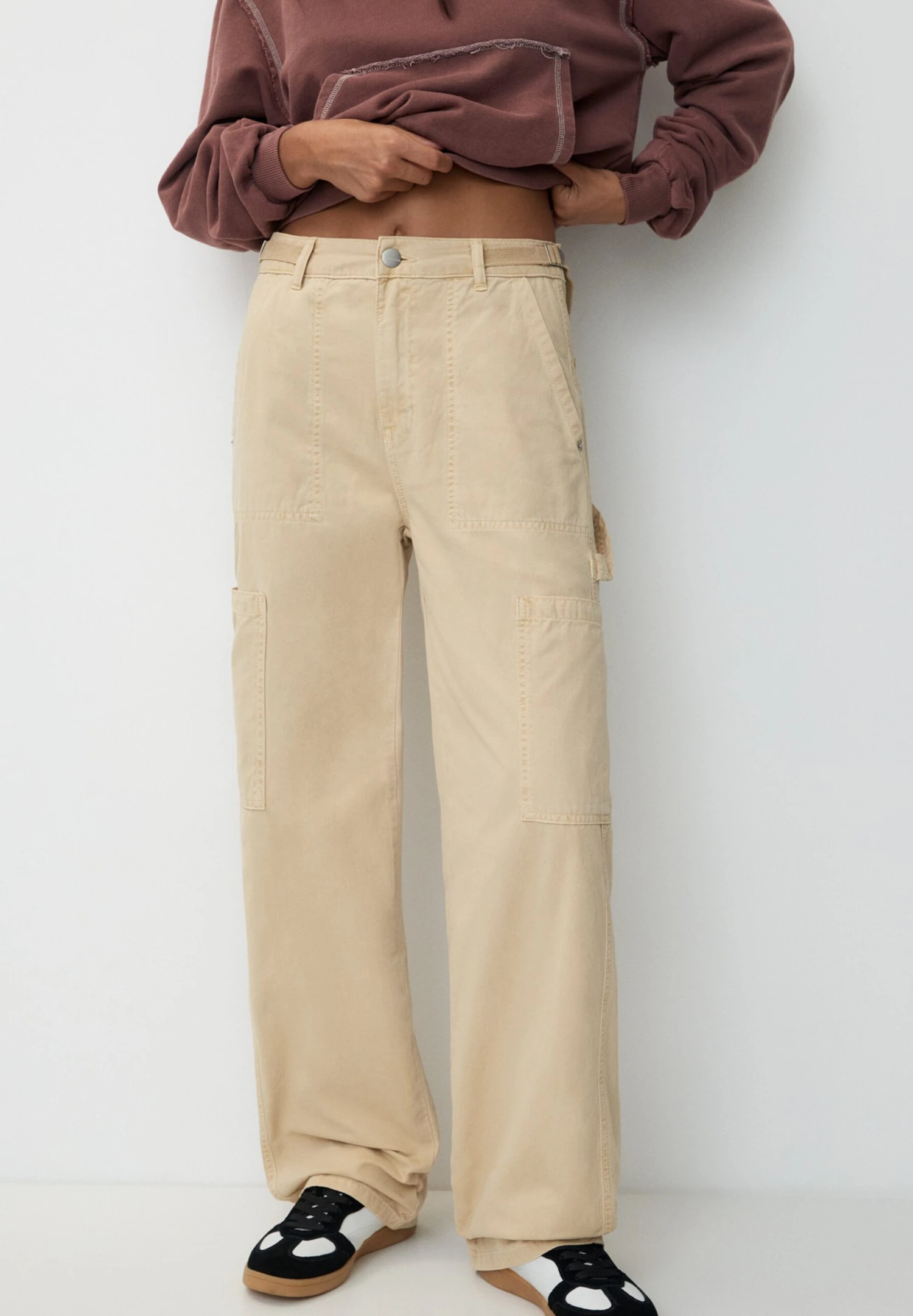 PULL & BEAR CarpenterJeans A SigarettaSand Donna Jeans PUC21N0M8-B11 3 PULL & BEAR CarpenterJeans A SigarettaSand Donna Jeans PUC21N0M8-B11