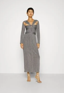 HERVE LEGER Draped GownVestito EleganteMetallic Gunmetal Donna Vestiti HL421C08V-C11 14 HERVE LEGER Draped GownVestito EleganteMetallic Gunmetal Donna Vestiti HL421C08V-C11 -Vendite ONLY 68dc3b99d38441238badd5aaa3d6c20a