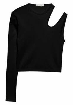 Stradivarius Asymmetric Seamless With Double Strap DetailMaglietta A Manica LungaBlack Donna T-shirt E Top STH21D1H9-Q11 -Vendite ONLY 6a546a75a12e400aa0e048e1ac3f4ecf