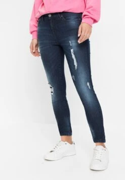 Verkürzt Mit Destroy DetailsJeans Skinny FitBlue Donna Jeans B3D21N0X8-K11