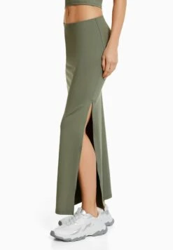 BERSHKA Gonna Lunga - Khaki -Vendite ONLY 731238fefa424746a226284b95816f60