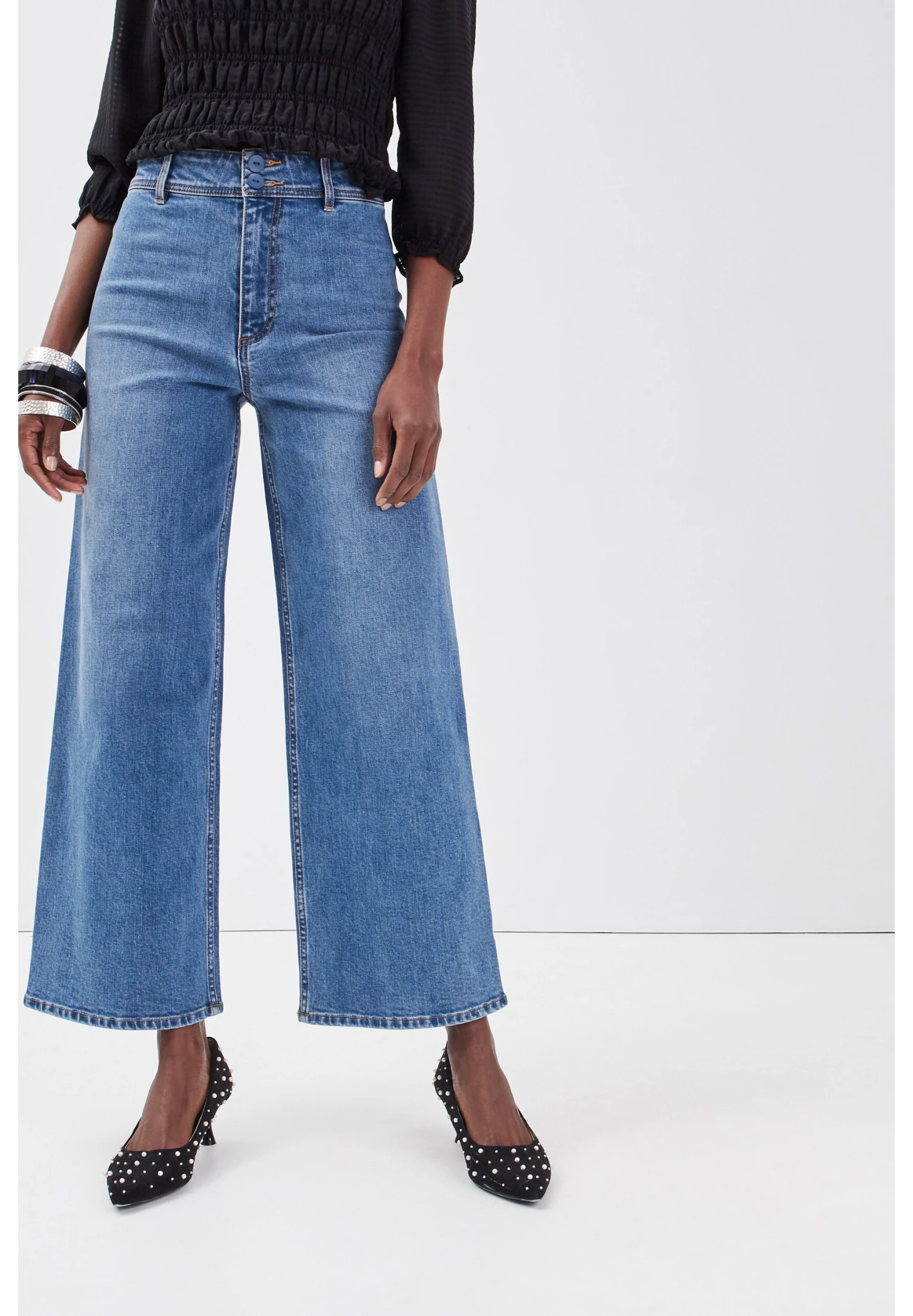 Mit Weitem Bein - Jeans A Zampa - Denim Double Stone 2 Mit Weitem Bein - Jeans A Zampa - Denim Double Stone