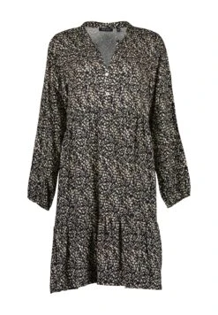 Blue Seven Henley Ausschnitt - Vestito Estivo - Schwarz