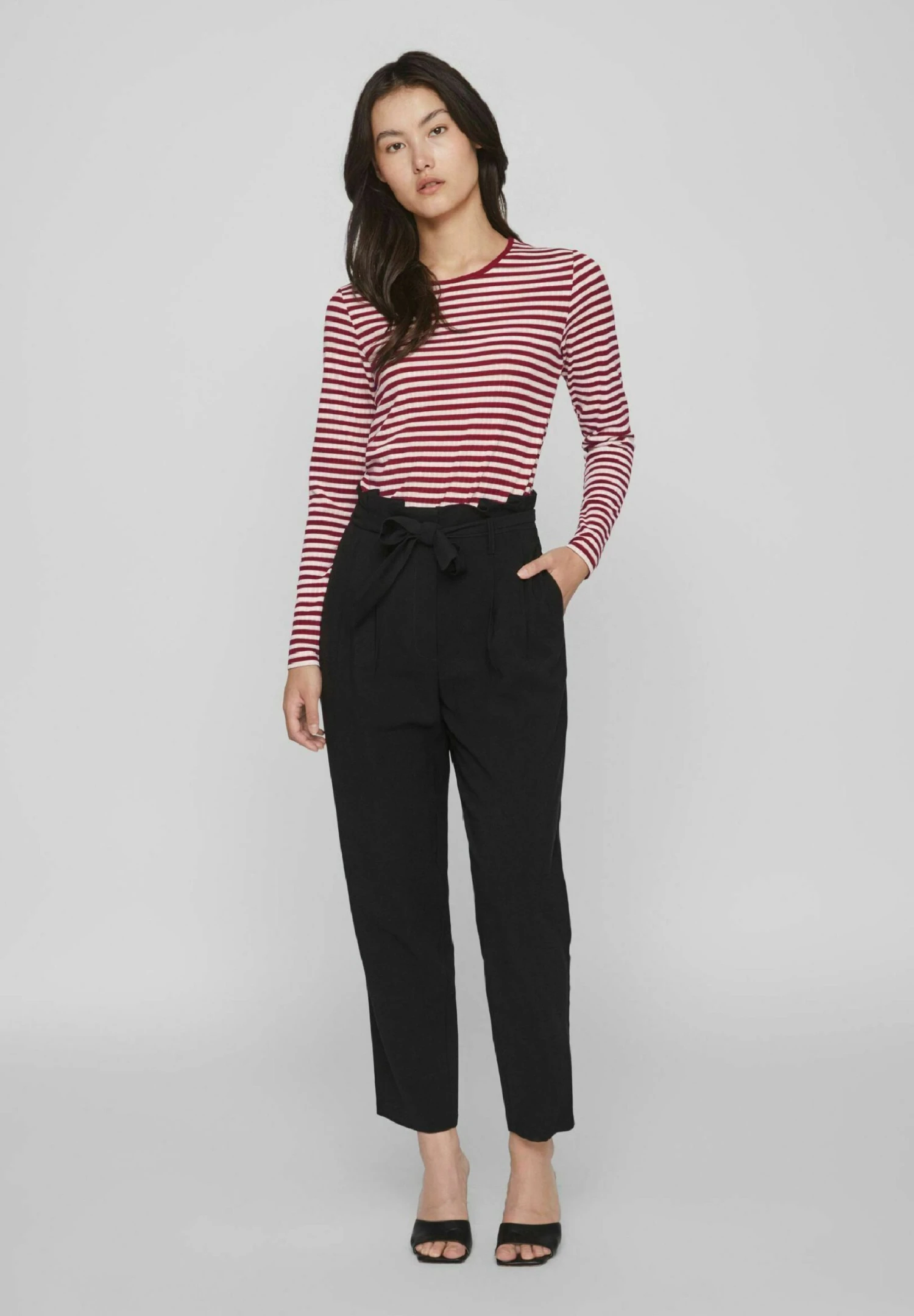 Vila Mit Langen Ärmeln GestreiftesMaglietta A Manica LungaBeet Red Donna T-shirt E Top V1021D1F8-G11 4 Vila Mit Langen Ärmeln GestreiftesMaglietta A Manica LungaBeet Red Donna T-shirt E Top V1021D1F8-G11 - immagine 2