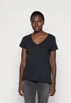 American Vintage Jacksonville V Neck TeeT-Shirt BasicNavy Donna T-shirt E Top AM221D06D-K12