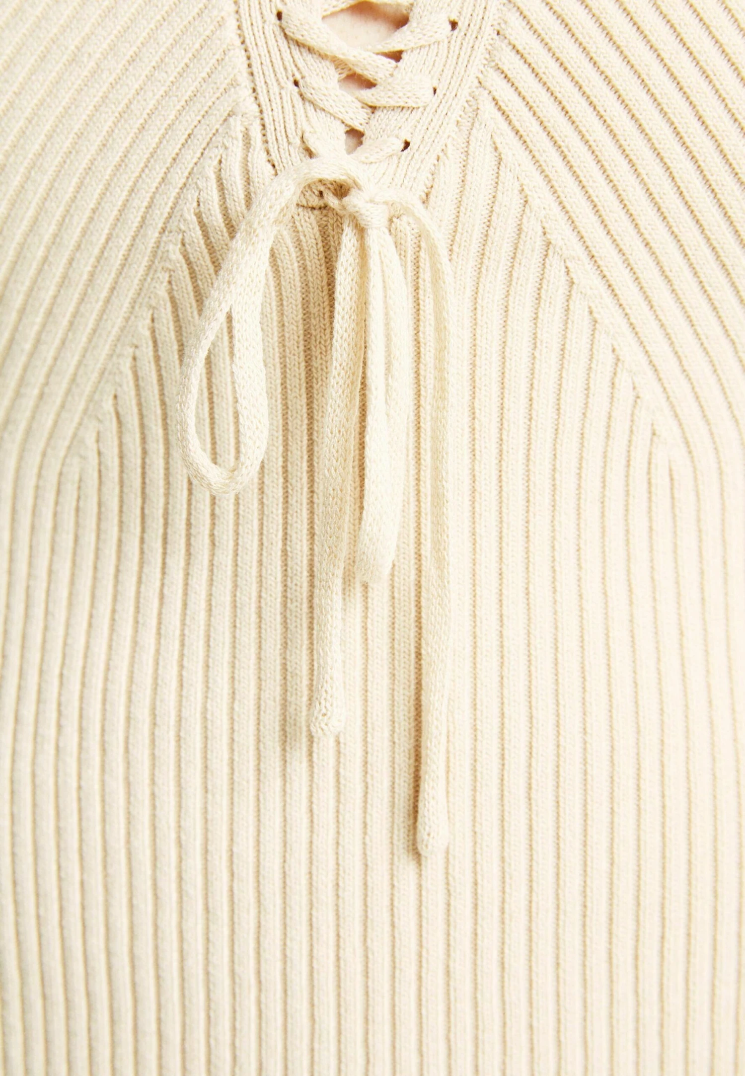 BERSHKA Knit With Side Ties- Gonna Lunga - Beige 7 BERSHKA Knit With Side Ties- Gonna Lunga - Beige - immagine 5