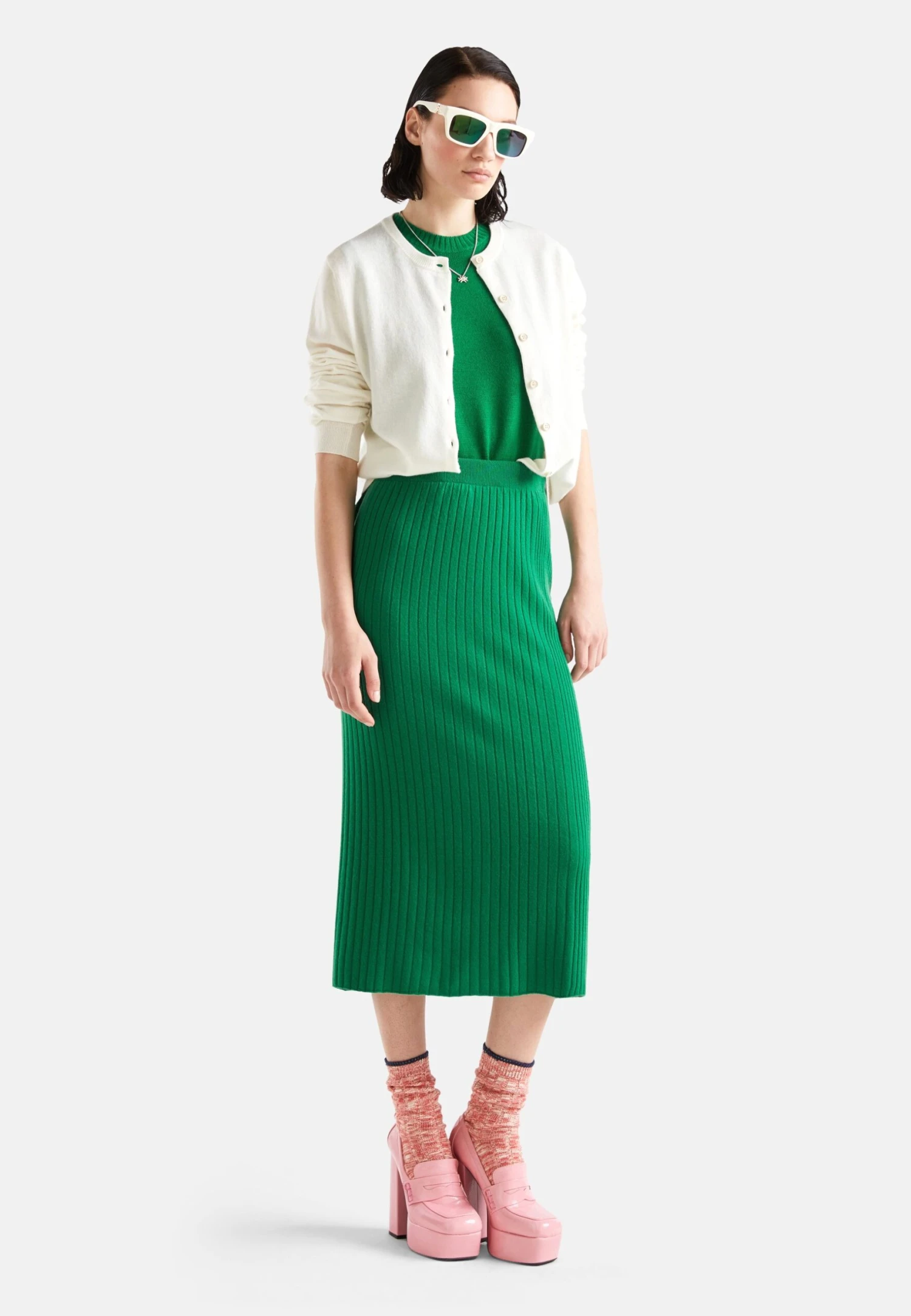 Flat NarrowerGonna A TubinoGreen Donna Gonne 4BE21B061-M11 4 Flat NarrowerGonna A TubinoGreen Donna Gonne 4BE21B061-M11 - immagine 2