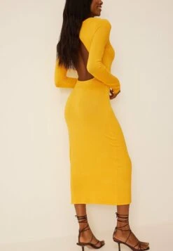 NA-KD Mit Offenem RückenTubinoYellow Donna Vestiti NAA21C1FV-E11