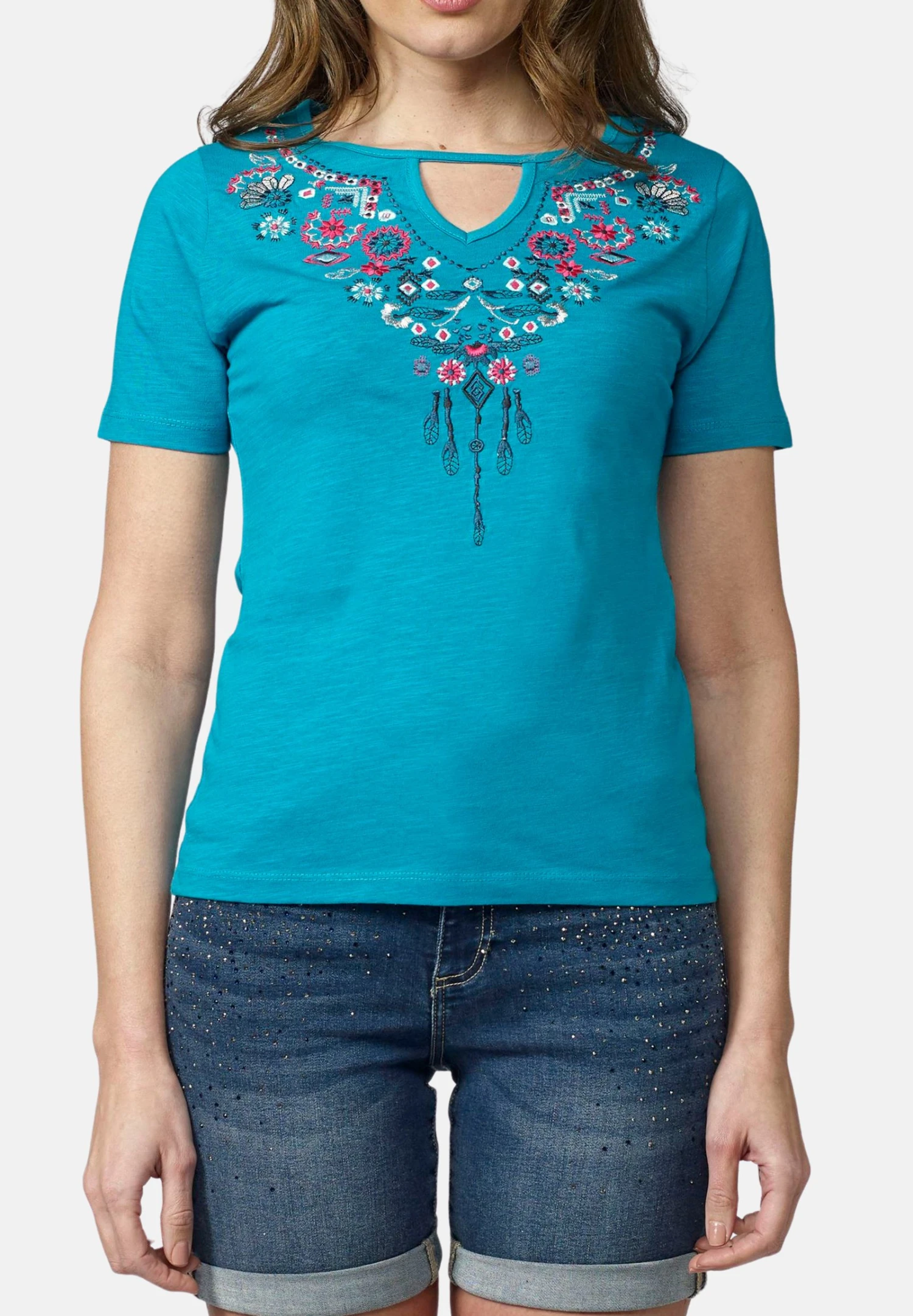 Koroshi Manga CortaT-Shirt Con StampaMenta Donna T-shirt E Top KOL21D00L-K11 8 Koroshi Manga CortaT-Shirt Con StampaMenta Donna T-shirt E Top KOL21D00L-K11 - immagine 6